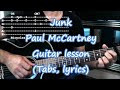 Junk paul mccartney guitar lesson lyrics