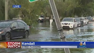 Drivers Dealing With Roads Under Water As Sudden Rainfall Leads To Flash Flooding In SW Miami-Dade