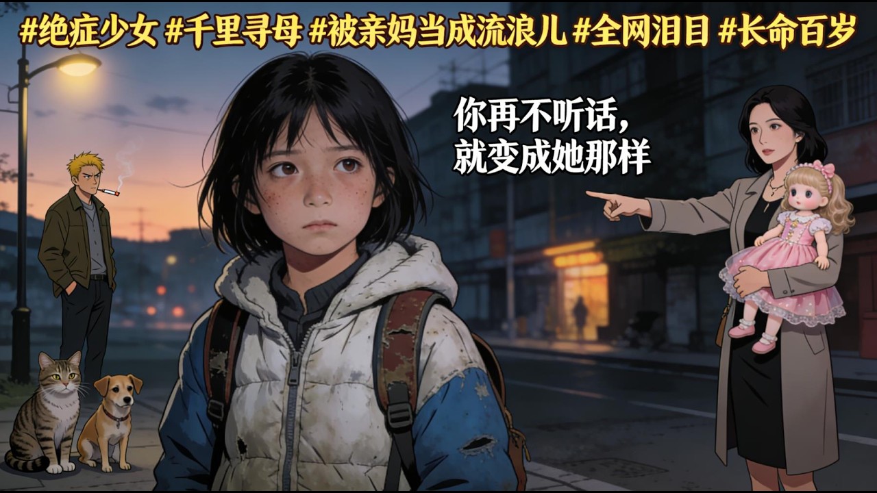 醫生説我只能活3個月，我賣掉房子，帶着1000塊錢踏上尋母之路。錢被偷、被拐賣、吐血昏倒…但我遇見了這輩子最好的‘家人|恐怖動漫|懸疑動漫|虐心動漫