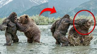What Happen When Bigfoot is Attacked by a Grizzly Bear Right in front of the Hunter