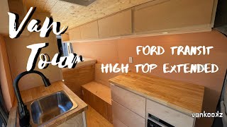 Couple Builds Custom Van Conversion in 7 Weeks | Ford Transit Extended High Roof Van Tour