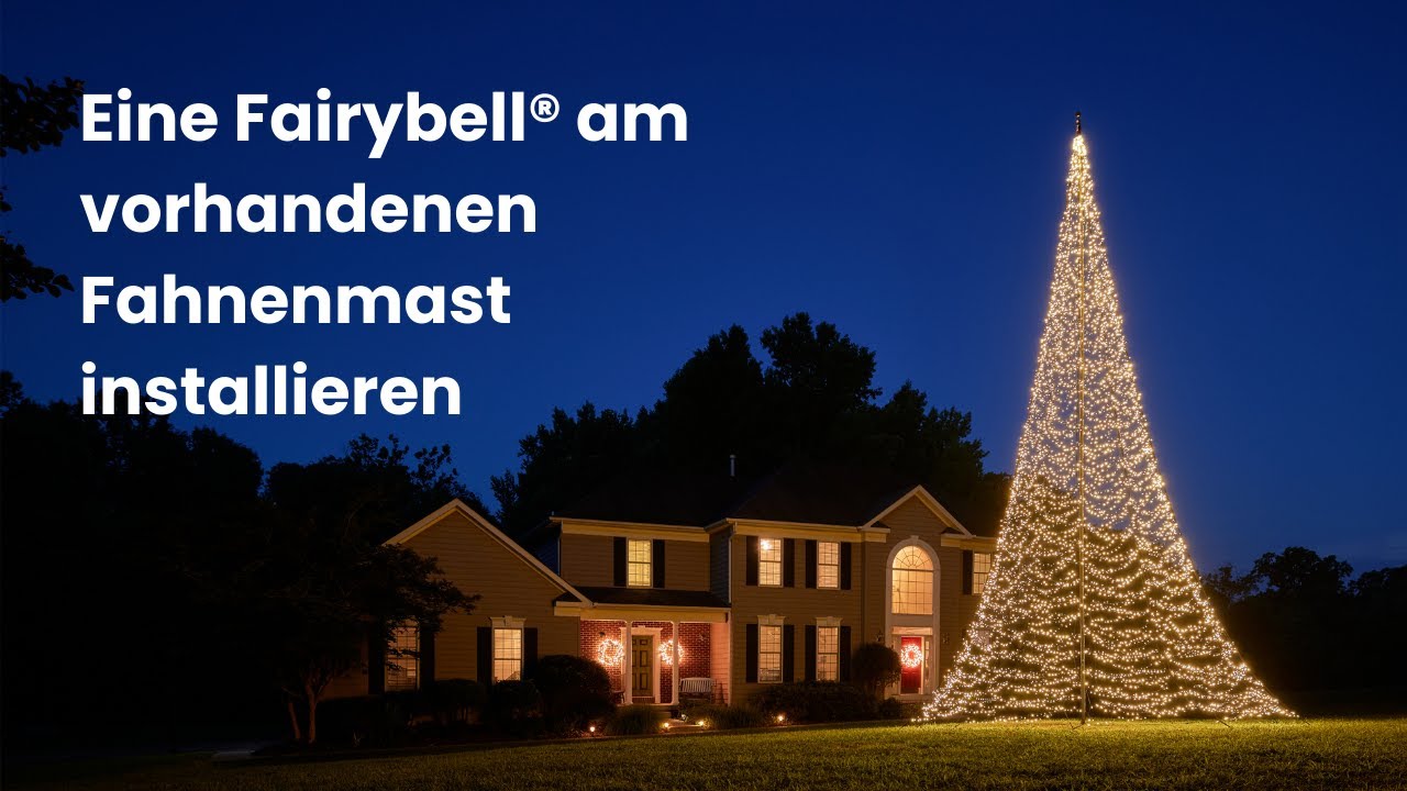 Eine Fairybell® am vorhandenen Fahnenmast installieren