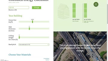 Embodied Energy Calculator Tutorial
