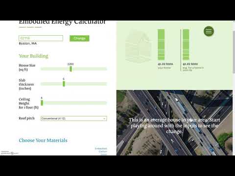 Embodied Energy Calculator