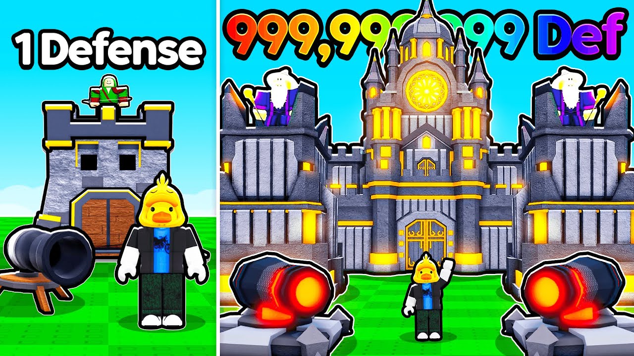 I Upgraded from Noob to MAX LEVEL Castle in Roblox Defend Your Castle ...