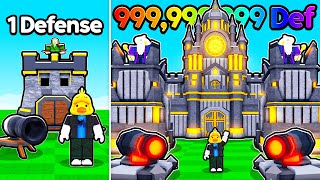 I Upgraded from Noob to MAX LEVEL Castle in Roblox Defend Your Castle! Details