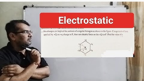 Six charges are kept at the vertices of a regular hexagon as shown in the figure If magnitude of