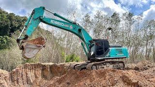 ยักเขียว38ตัน เล่นดินลูกรัง KOBELCO SK380 XDLC-10