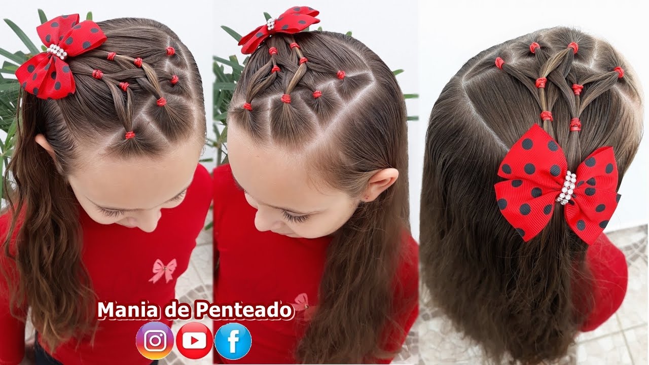 Penteado Infantil Fácil com Ligas para cabelo Curto | Easy Short Hairstyle  with Elastics for Girls - thptnganamst.edu.vn