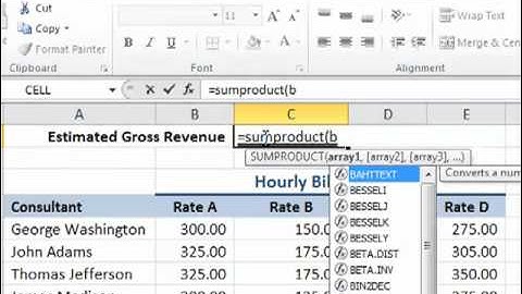Using Excels SUMPRODUCT Function To Multiply Values And Sum The Results.mp4