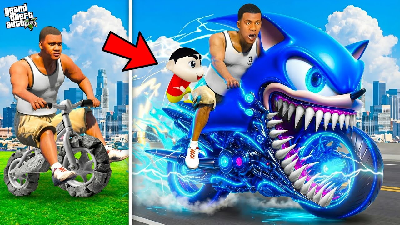 Franklin And Shinchan Upgrade ZERO To GOD Bike in GTA 5! Bangla GAMEPLAY