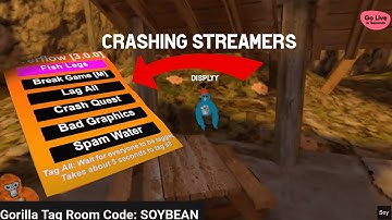 GORILLA TAG STREAMER CRASHING COMPILATION WITH OVERFLOW MOD MENU *FUNNY*