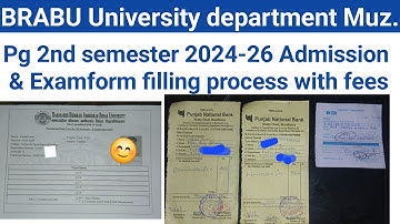 Pg 2nd 2024-26 semester exam and admission form BRABU University department form bharne ka process