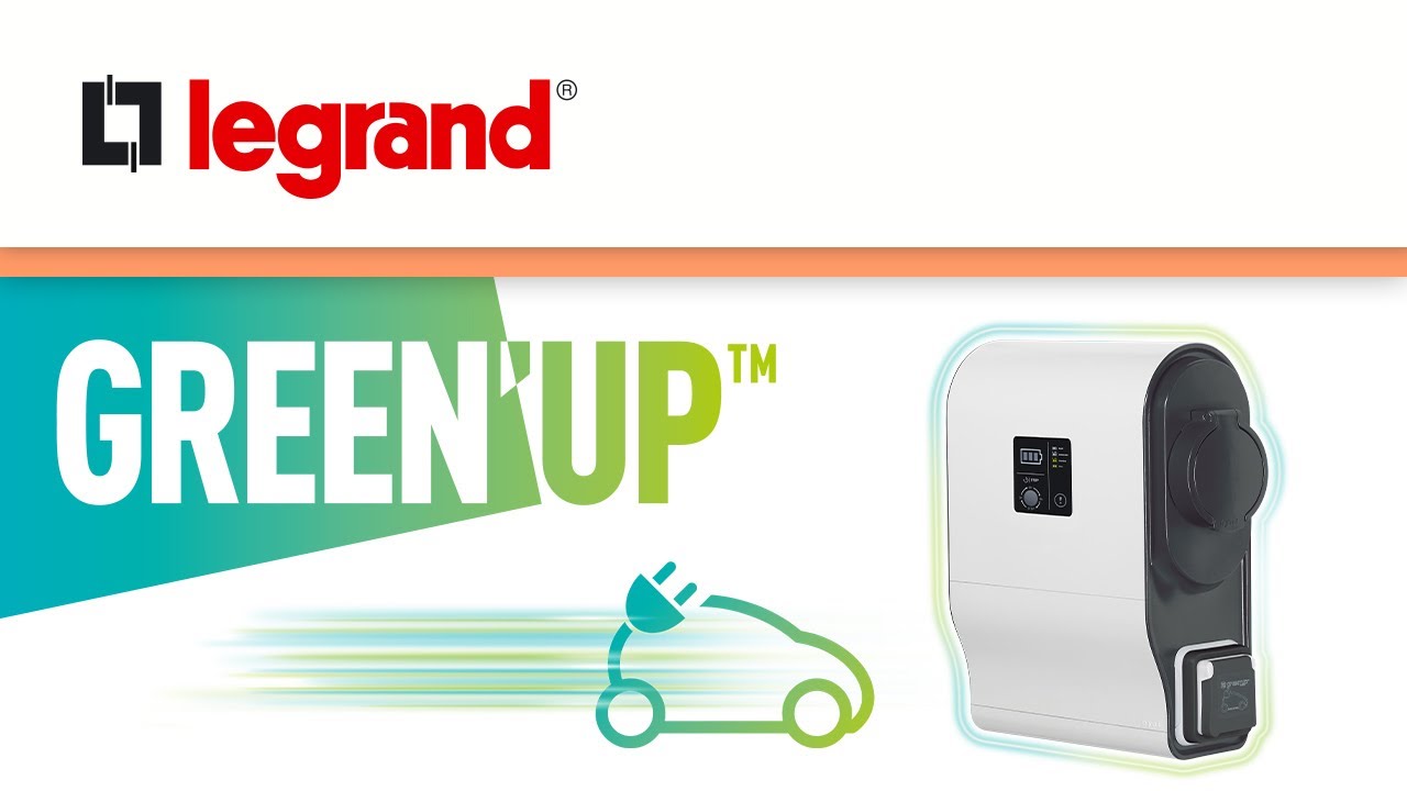 Borne monophasée plastique avec lecteur RFID Green'up Premium pour 1  véhicule électrique Modes 2 et 3 - 7,4kW 32A, 059009, 3414972087490