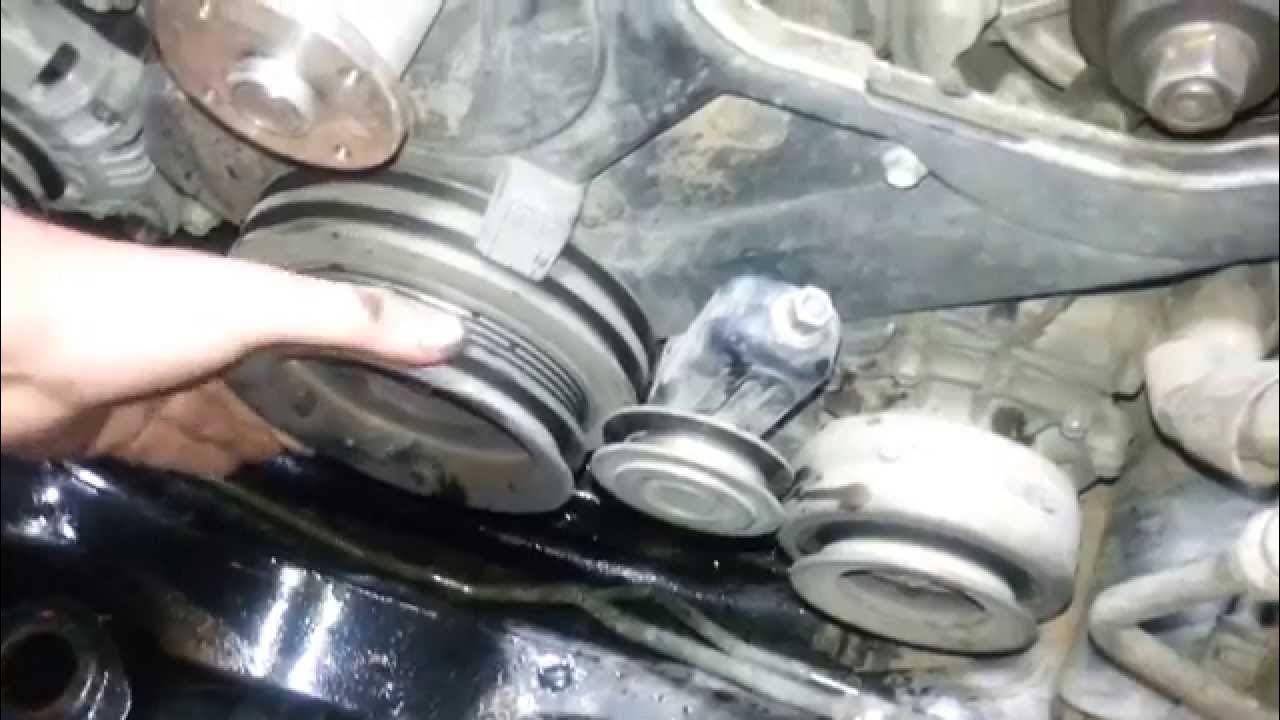 Как снять шкив коленвала паджеро 4 Как на МПС шкив открутился - YouTube