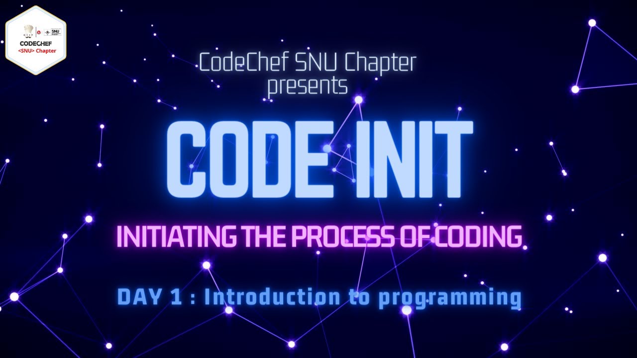 Code INIT Day 1: Introduction to programming - YouTube