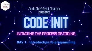 Code INIT Day 1: Introduction to programming