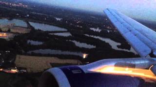 British Airways Airbus A320 G-Euuk Landing London Heathrow Dusk