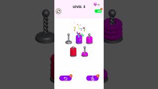 Color Hoop Sort - Ring Puzzle #games #gaming #dicepush #game#ColorRing3d#hoops#stack #puzzle screenshot 2