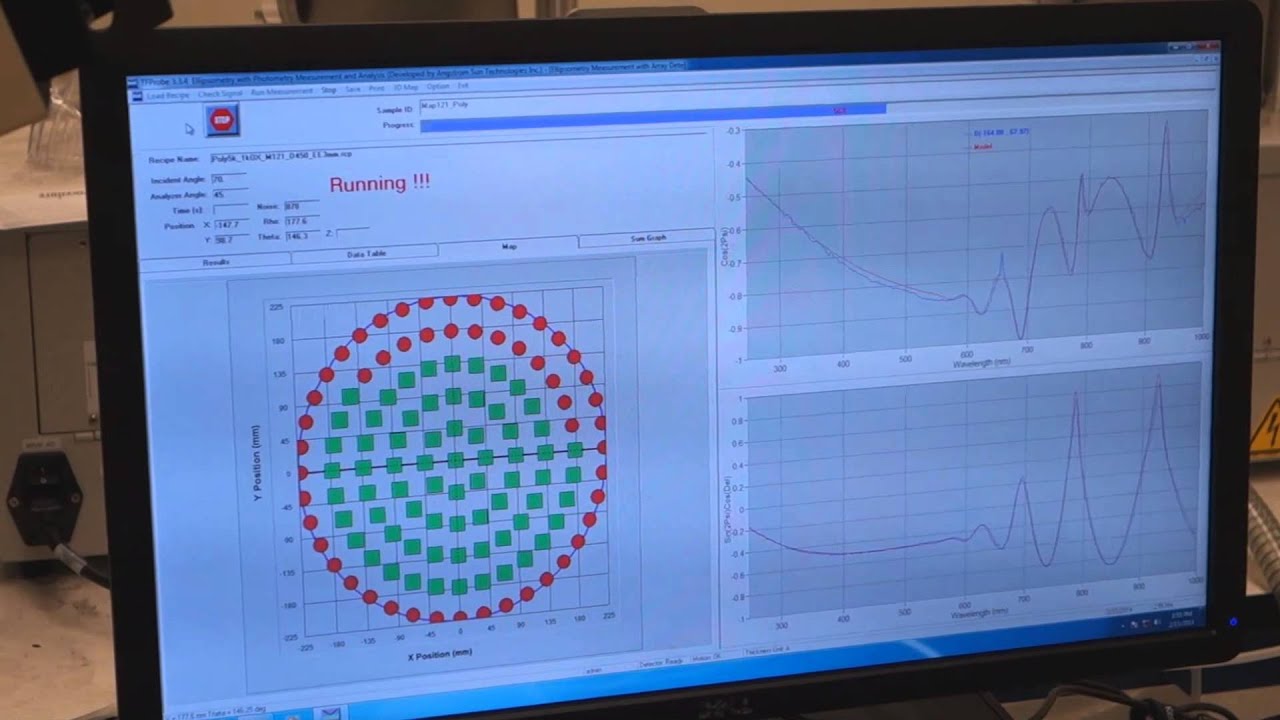 TFProbe Spectroscopic Ellipsometer Mapping Poly Silicon on SiO2 on S ...
