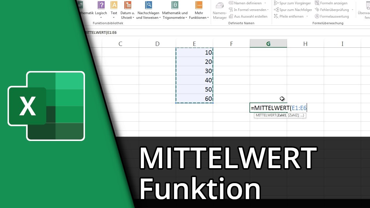  Update Excel Mittelwert Funktion ✅ =MITTELWERT() [Deutsch/HD]