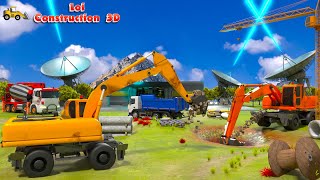Excavator Builds Giant Ground Space Station 🚀🏗️  CONSTRUCTION VEHICLES screenshot 4