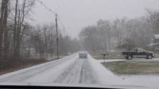Winter storm Jacob  in Monroe Township NJ at 11:30 AM -- View from the car
