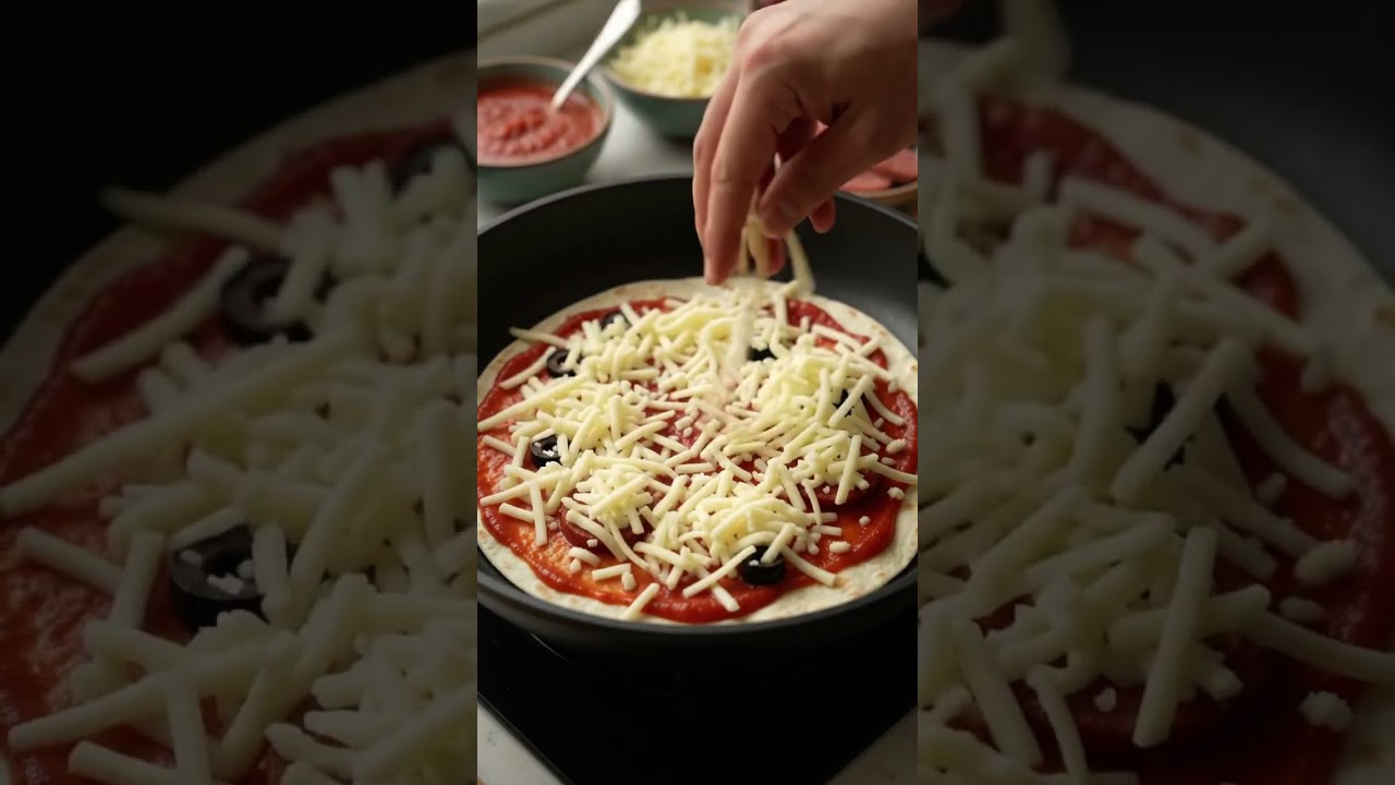Pratik pizza yapımı#shorts #yemek #yemektarifleri #food#foodie #pizza #kolayyemek #tarif #foodshort