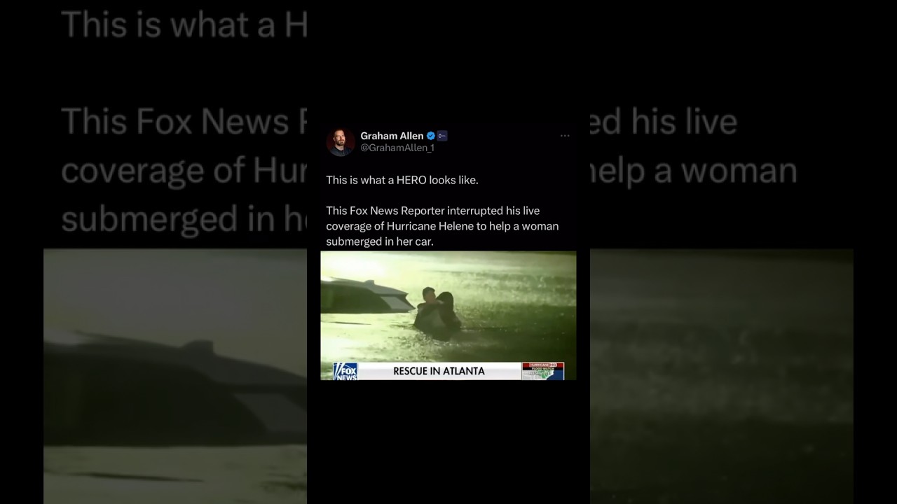 Fox News reporter SAVES a woman who was submerged in her car!!