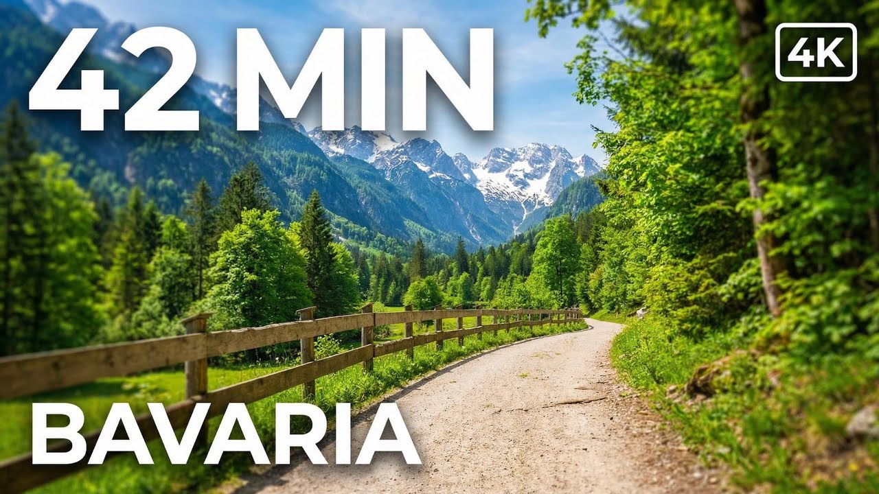 42‑MIN Virtual Run 4K | Scenic Bavaria Germany 🇩🇪 | Treadmill Workout | POV Running