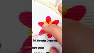 The rosette chain stitch is pure embroidery magic