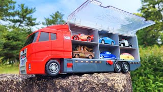 Play with toy Cars minicars and big storage trucks | Park edition - ToyToyPlay