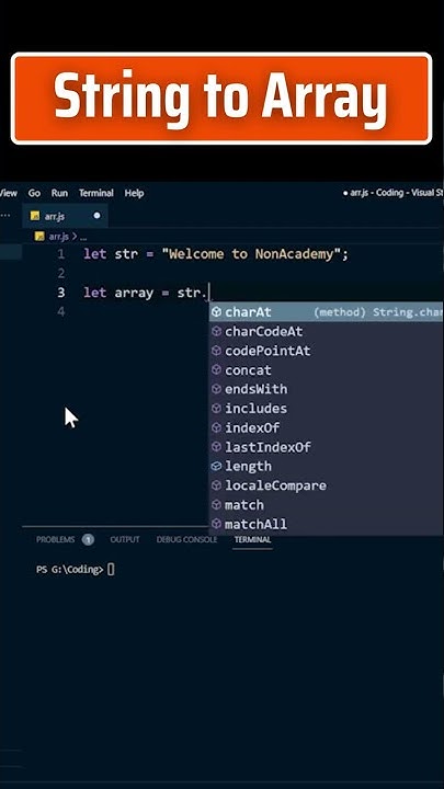 String to Array in JavaScript - YouTube