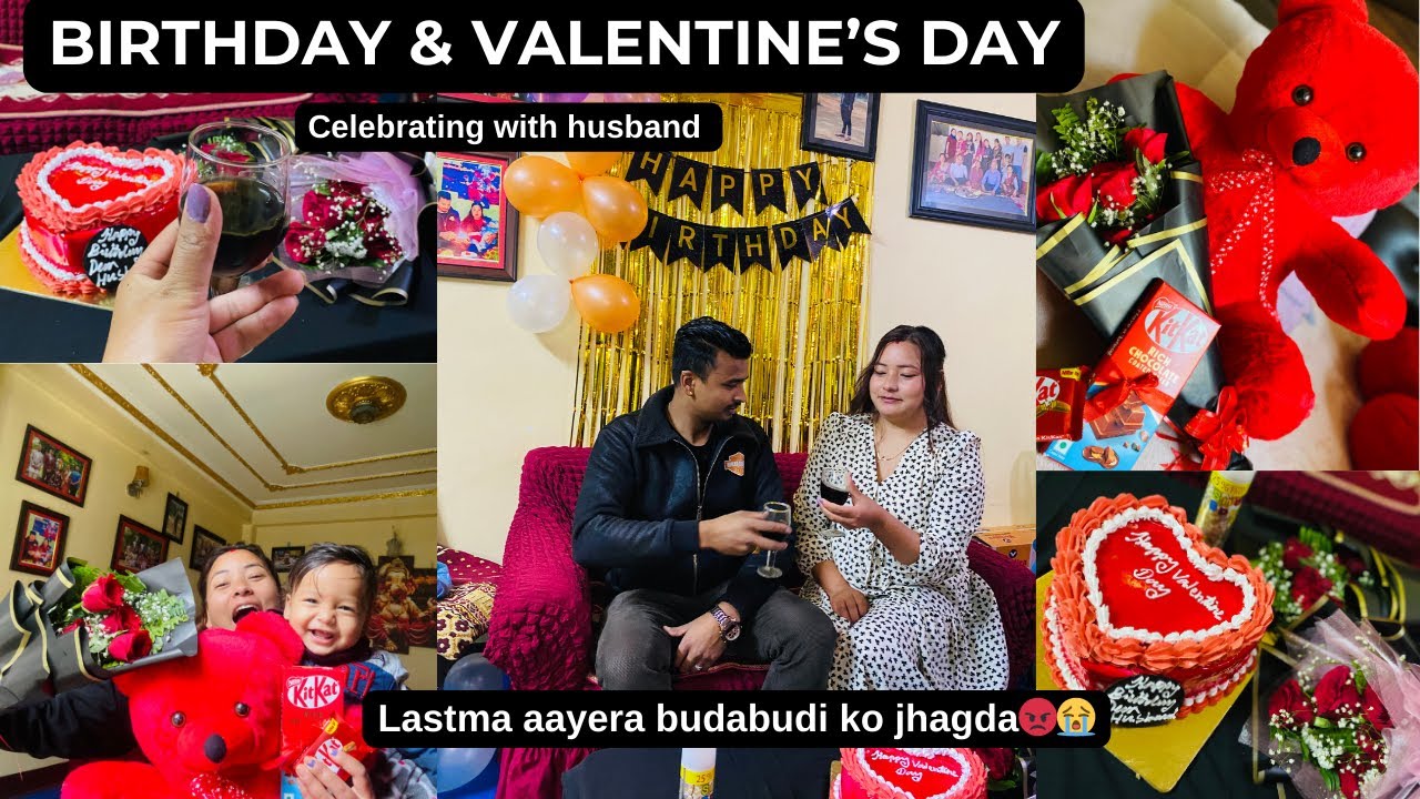 Valentin Buda BUDA KO Birthday🎉/ Last ma runu paryo😭Valentine’s day ko surprise gifts ...