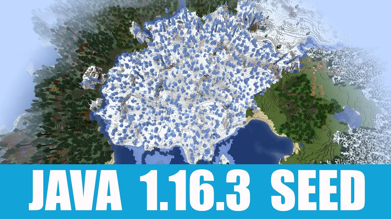 Minecraft Java 1.16.3 Seed: Spawn on a massive ice spikes biome with ...