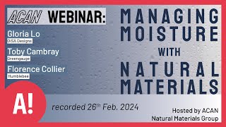 Natural Materials Acan Managing Moisture With Natural Materials