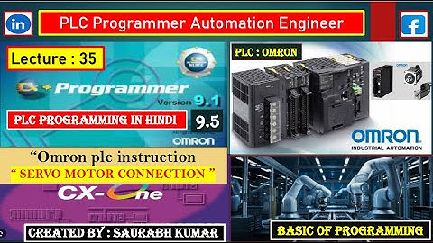 Servo motor connection  // Omron Servo programming Tutorial for Beginners // CX-programmer #hmi #plc