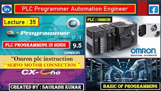 Servo motor connection  // Omron Servo programming Tutorial for Beginners // CX-programmer #hmi #plc