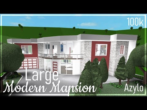 Roblox Bloxburg Large Modern Mansion 100k Youtube