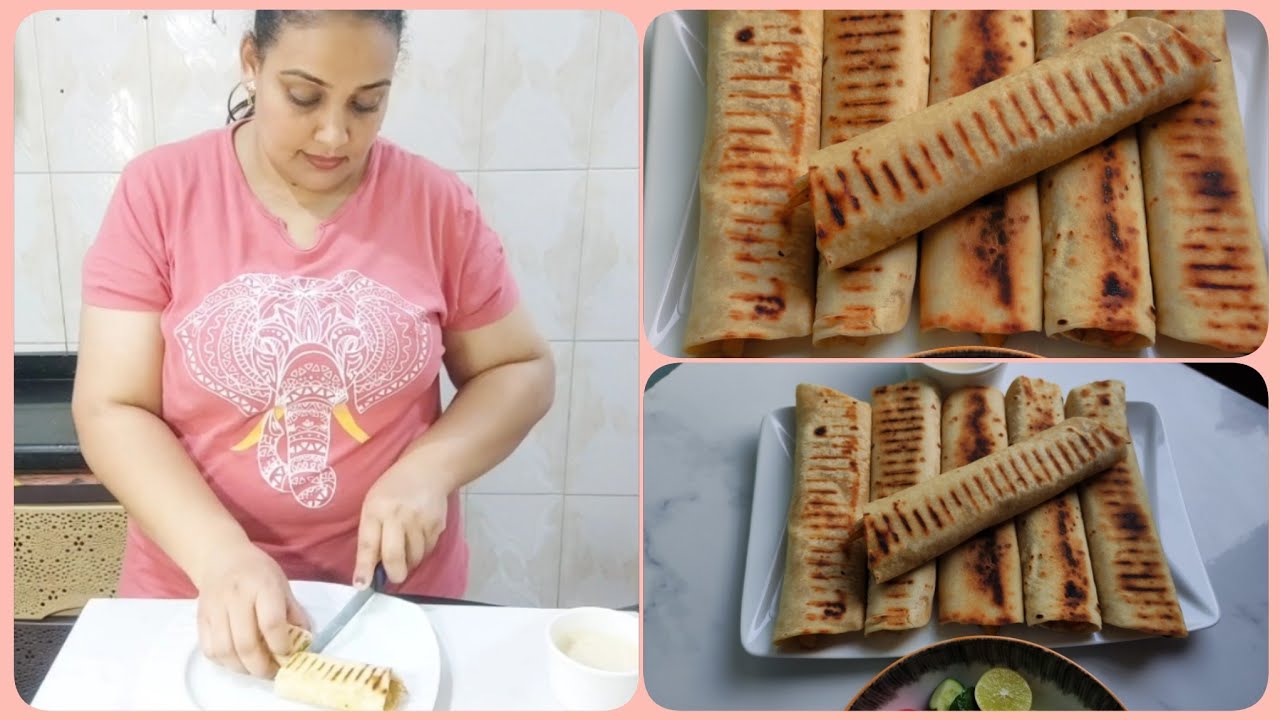 بدون لحوم او فراخ شاورما نباتيه صحيه واسهل طريقه لعمل عيش التورتيلا 😋
