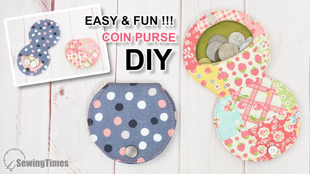 DIY Round Coin Pouch  Earphone Pouch Free Pattern & Sewing
