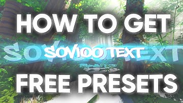 HOW TO DO SOVIOO CINEMATIC TEXT | FREE PRESETS