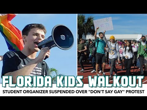 Florida Students Walkout & Teen Organizer Suspended Over Protest Of "Don&rsquo;t Say Gay" Bill