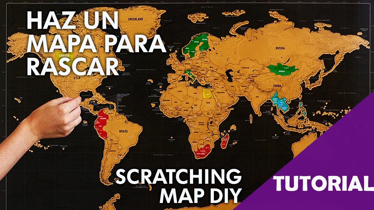 Mapa para rascar - Scraching map - Hazlo tu mismo - tutorial 