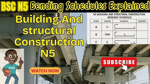 What is a Bending Schedule | Building and Structural Construction N5 (BSC N5)