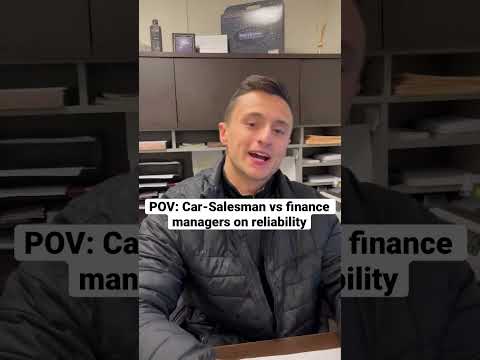 Car-Salesman vs Finance managers on reliability