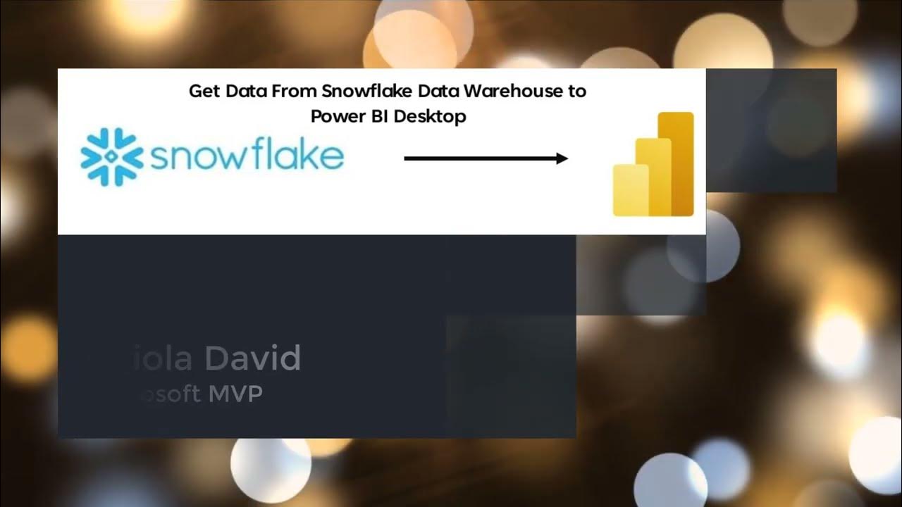 Get Data from Snowflake Data Warehouse to Power BI Desktop - YouTube
