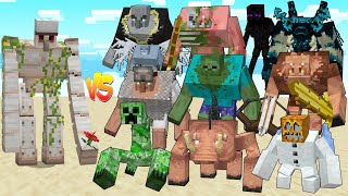 New Mutant Iron Golem vs All Mutants / Minecraft Mob Battle