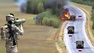 MASSACRE ON THE HIGHWAY: Russian Modern T-82z Main Battle TANK first time in battle in Ukraine