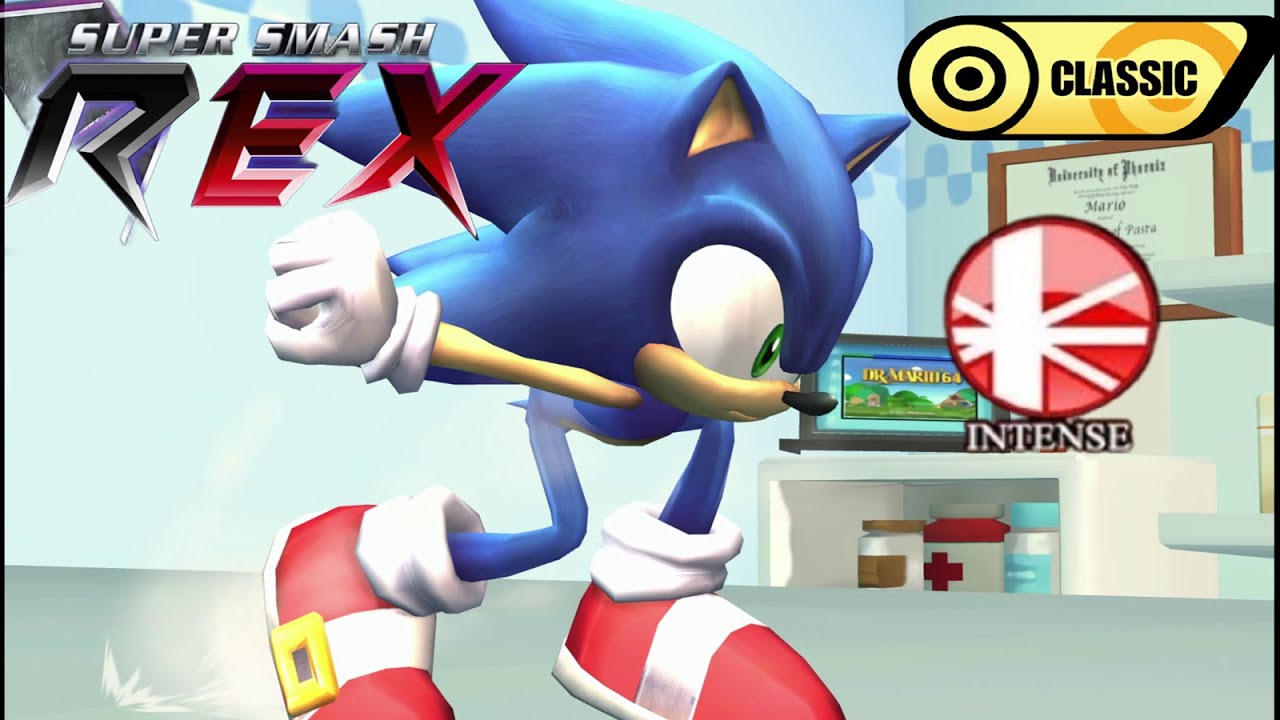Super Smash REX Gameplay - Classic Mode with Sonic (Intense)